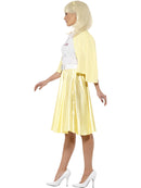 Grease Sandy Costume Adult Yellow Skirt Mock Cardigan White Shirt Belt and Headband 2