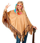 Brown Suede Look Poncho