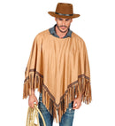 Brown Suede Look Poncho