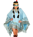 Azure Suede Look Poncho