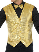 Sequin Waistcoat Gold Adult Costume Accessory 4