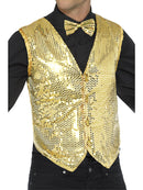 Sequin Waistcoat Gold Adult Costume Accessory 1