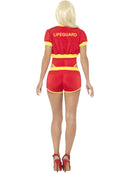 Deluxe Baywatch Lifeguard Costume Adult Red Yellow Swimsuit Shorts Jacket and Whistle 3