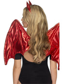 Fever Devil Kit Adult Red Wings Horns Headband Costume Accessory 2