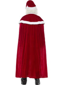 Deluxe Santa Claus Costume Red Trousers Jacket Cape Hat Boot Covers Beard Belt Gloves 3