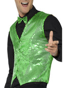 Sequin Waistcoat Green Adult Costume Accessory 2