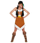 Comanche  Dress With Belt, Headband With Feathers 