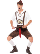 Brad Wurst Costume Adult Brown Lederhosen Shorts White Shirt and Brown Hat 1