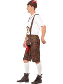 Brad Wurst Costume Adult Brown Lederhosen Shorts White Shirt and Brown Hat 3