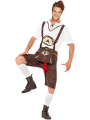 Brad Wurst Costume Adult Brown Lederhosen Shorts White Shirt and Brown Hat 2
