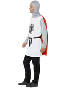 Knight Costume Adult White Top Attached Cape Belt Hood Outfit 3