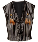 Leather Look Cowboy  Vest 