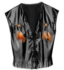 Leather Look Cowboy  Vest 