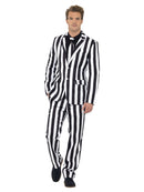 Humbug Striped Stand Out Suit Adult Black White 2 sm-43536M MAD Fancy Dress