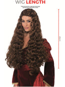 Medieval Princess Wig Brown Extra Long with Plaits Adult Costume Hair 4