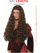 Medieval Princess Wig Brown Extra Long with Plaits Adult Costume Hair 4