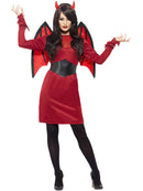 Devil Costume Red Dress Wings Belt Horns Sexy Adult Demon Outfit 4