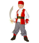 Pirate  Shirt With Vest, Pants, Belt, Shoe Covers, Bandana 
