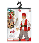Pirate  Shirt With Vest, Pants, Belt, Shoe Covers, Bandana 