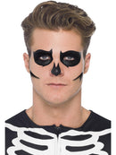 Glow In The Dark Skeleton Kit 3 Colour Facepaints GID Sachet Crayon Sponge Brush 4