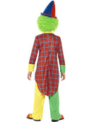 Kids Clown Costume Red Jacket Green Yellow Trousers Blue Mock Shirt Red Bowtie 3