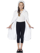 Hooded Cape Kids Long White Spooky Costume Accessory 2