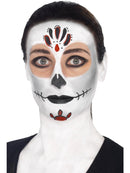 Day of The Dead Make Up Kit Face Paints Tattoo Gem Stickers Crayon Applicators 6