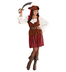 Pirate  Dress With Vest, Belt, Boot Covers, Headband, Hat 