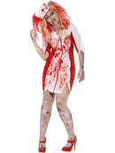 Curves Zombie Nurse Costume Adult White Red Blood Splattered Dress and Headpiece 4
