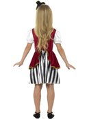 Pirate Girl Costume Kids Red Black and White Dress and Hat 3