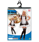 French Maid  Dress, Apron, Headpiece, Choker, Cuffs, Garter 