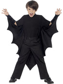 Kids Vampire Bat Wings Black High Collar with Attached Gloves Velcro Neck 1