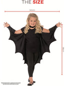Kids Vampire Bat Wings Black High Collar with Attached Gloves Velcro Neck 7