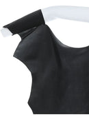 Kids Vampire Bat Wings Black High Collar with Attached Gloves Velcro Neck 6