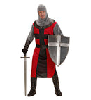 Dark Age Knight  Long Coat, Belt, Armbands, Helmet, Boot Covers 