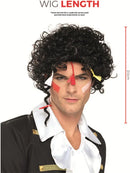 80s New Romantic Wig Adult Black Adam Ant Costume Hair 5