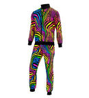 Neon Rainbow Animalier Party Fashion Tracksuit  Jacket, Pants 