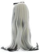 Deluxe Gothic Alice Wig Adult Blonde and Black with Headband 8