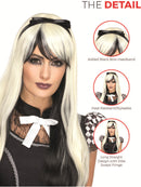 Deluxe Gothic Alice Wig Adult Blonde and Black with Headband 3