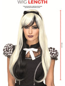 Deluxe Gothic Alice Wig Adult Blonde and Black with Headband 4