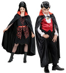 Child Size Black Cape With Red Satin Collar110 Cm