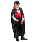 Child Size Black Cape With Red Satin Collar110 Cm
