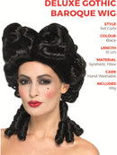 Deluxe Gothic Baroque Adult Black Carnival Of The Damned Wig 2