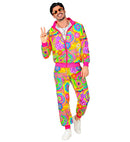 Neon Groovy Love Hippie Party Fashion Tracksuit  Jacket, Pants 
