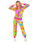 Neon Groovy Love Hippie Party Fashion Tracksuit  Jacket, Pants 