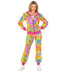 Neon Groovy Love Hippie Party Fashion Tracksuit  Jacket, Pants 