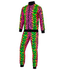 Neon Rave Animalier Party Fashion Tracksuit  Jacket, Pants 
