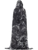 Deluxe Spellbound Decayed Hooded Cape Adult Black Grey Tie Die Horror Costume Accessory 3