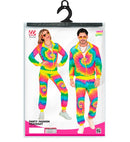 Neon Tie Dye Psychedelic Hippie Party Fashion Tracksuit  Jacket, Pants 
