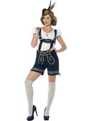 Traditional Deluxe Bavarian Costume Adult Blue Lederhosen White Top 4